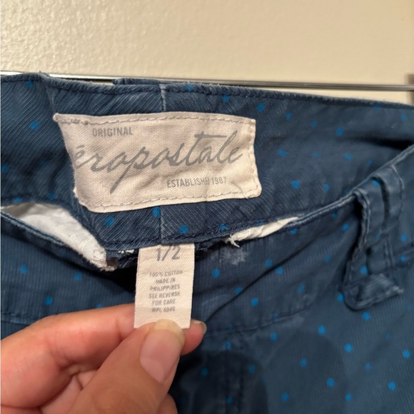 Y2k low rise Navy blue shorts with polka dots - Picture 5 of 7